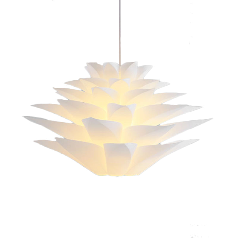 Modern Lotus Acrylic Shade Ceiling Pendant Light - 1-Light Bedroom Suspension With Adjustable