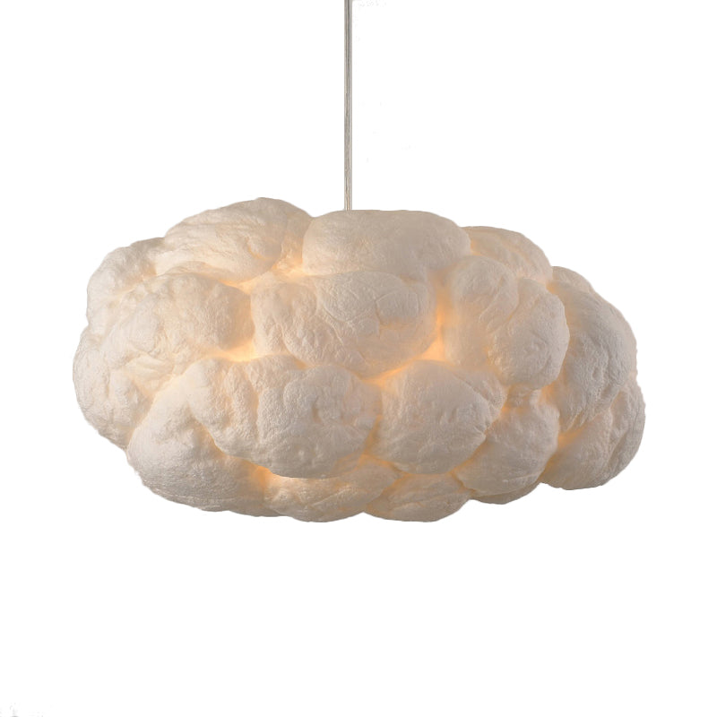 Modern Cloud Pendant Light Fixture In White - 1/2/4-Light Dining Room Ceiling Lamp 14/16 W