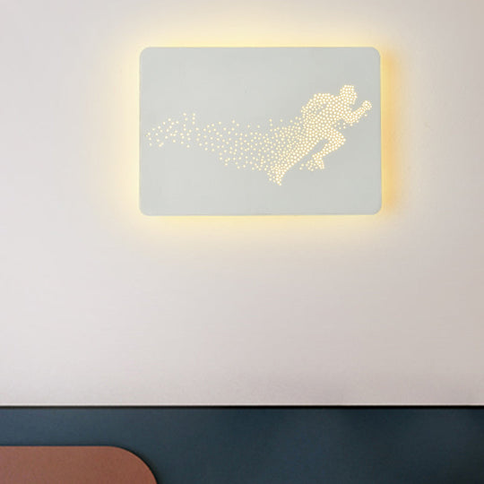 Minimalist Led Wall Lamp With Running Man Pattern