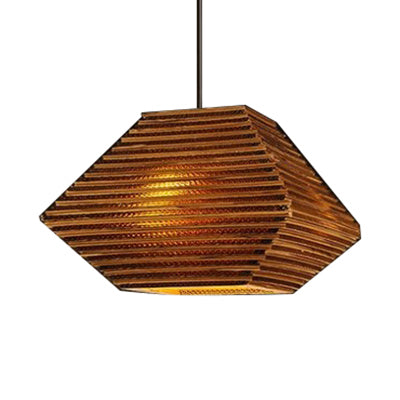 Asian Style Trapezoid Paper Pendant Lamp - Perfect For Dining Table