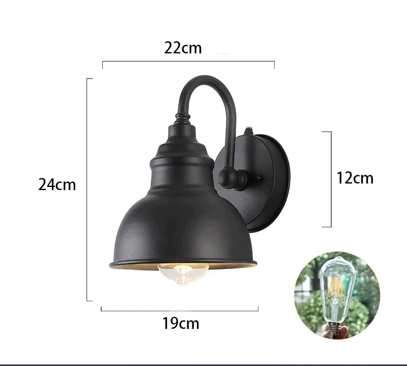 Cross border retro outdoor wall lamp waterproof courtyard lamp outdoor villa balcony exterior wall lamp gate lamp manufacturer spot