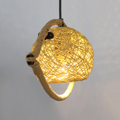 Rustic Beige Fish Shaped Pendant Light - 1/2/3-Light Bine Hanging Lamp