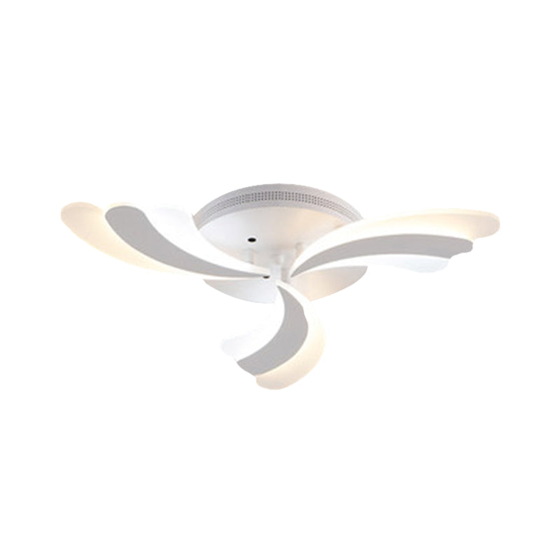 Modern Acrylic Windmill Ceiling Lamp - 3/5/9 Lights - White Flush Mount Light Fixture in Warm/White/Natural Light