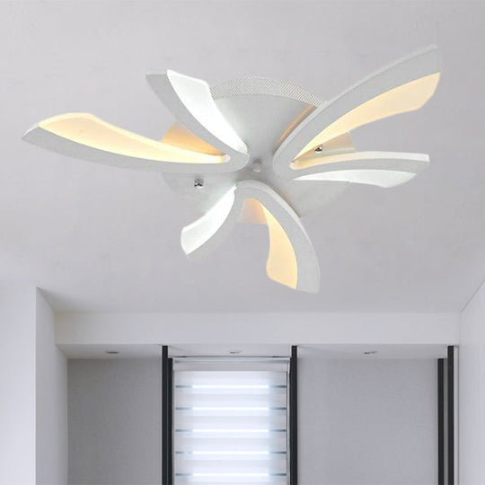 Modern Dandelion Flush Mount Light - Acrylic Ceiling Fixture with 3/5/9 Lights for Living Room in Warm/White Light