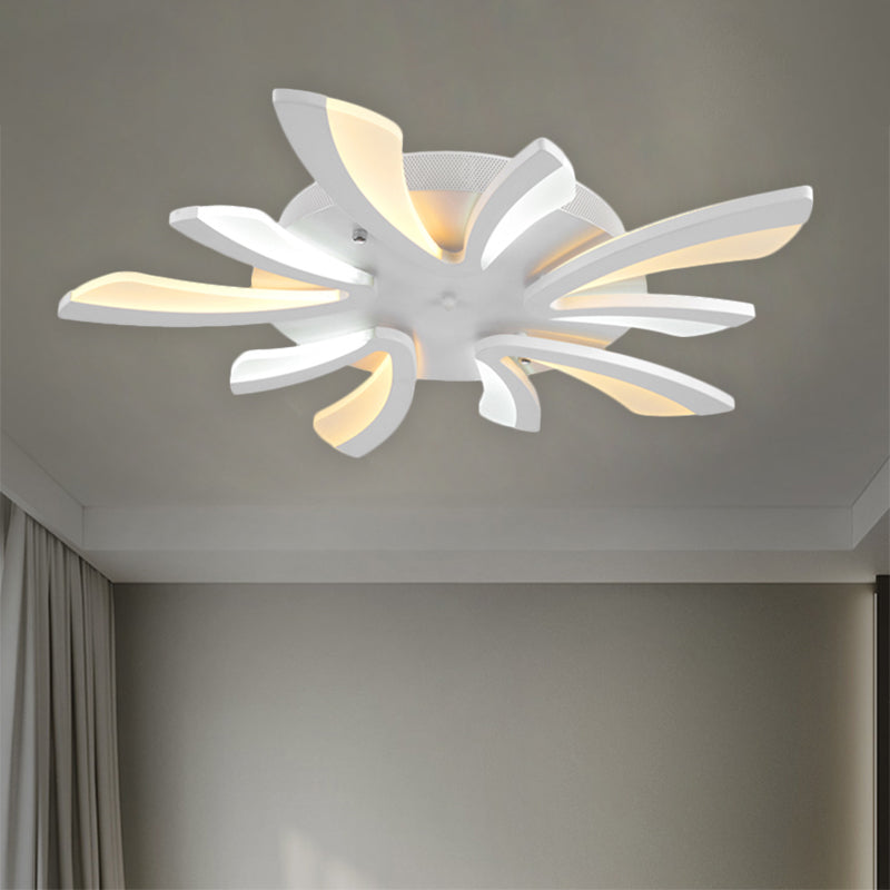 Modern Dandelion Flush Mount Light - Acrylic Ceiling Fixture With 3/5/9 Lights For Living Room In