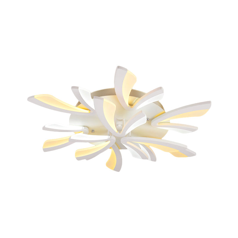 Modern Dandelion Flush Mount Light - Acrylic Ceiling Fixture with 3/5/9 Lights for Living Room in Warm/White Light