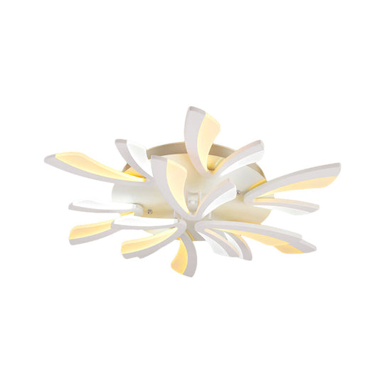 Modern Dandelion Flush Mount Light - Acrylic Ceiling Fixture with 3/5/9 Lights for Living Room in Warm/White Light