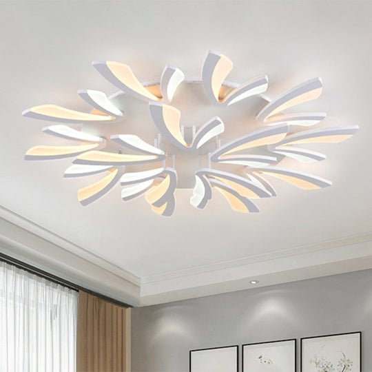 Modern Dandelion Flush Mount Light - Acrylic Ceiling Fixture with 3/5/9 Lights for Living Room in Warm/White Light