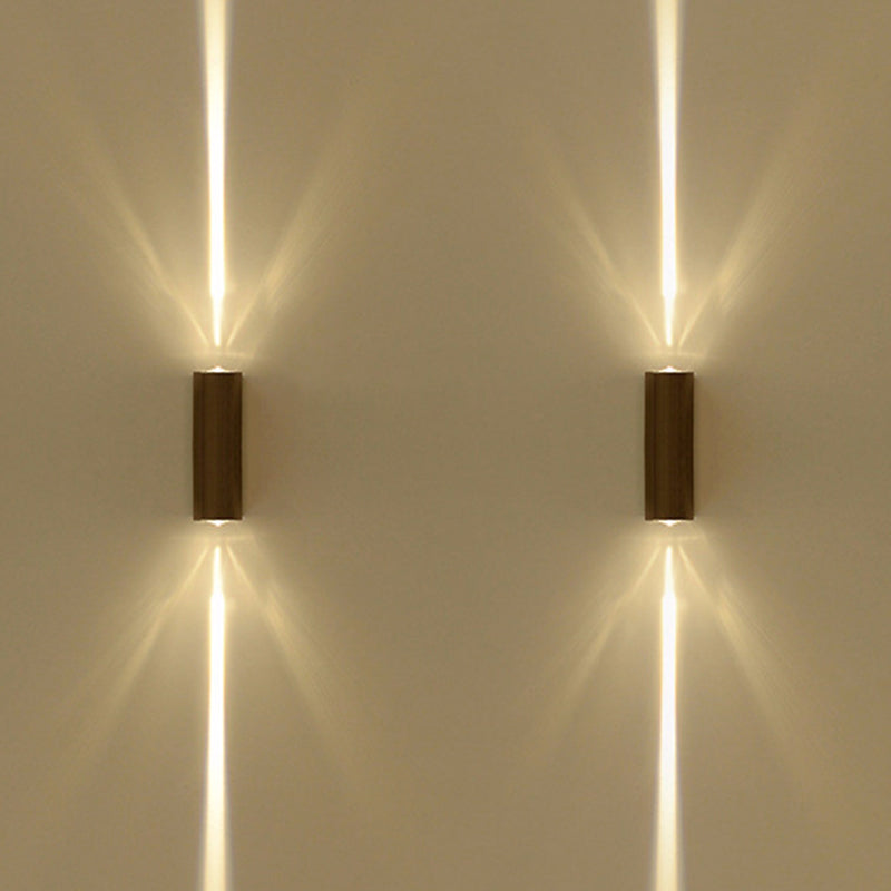 Simple Style Metallic Wall Sconce Light - 2 Lights Black Finish Warm/White Lighting For Hotel / Warm