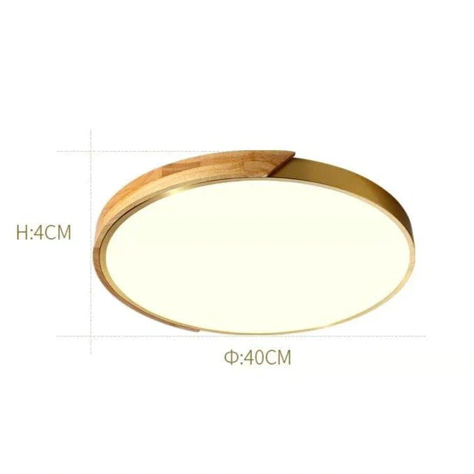 Northern Led Round Wood Copper Tricolour Light Ceiling Lamp