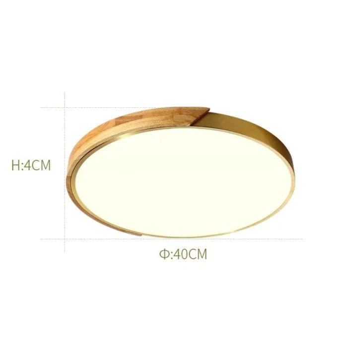 Northern Led Round Wood Copper Tricolour Light Ceiling Lamp