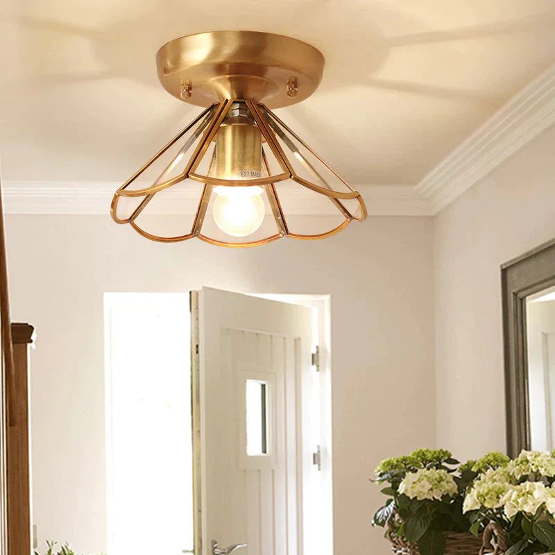 Modern Gateway Lamp Balcony Corridor All Copper Ceiling Lamp