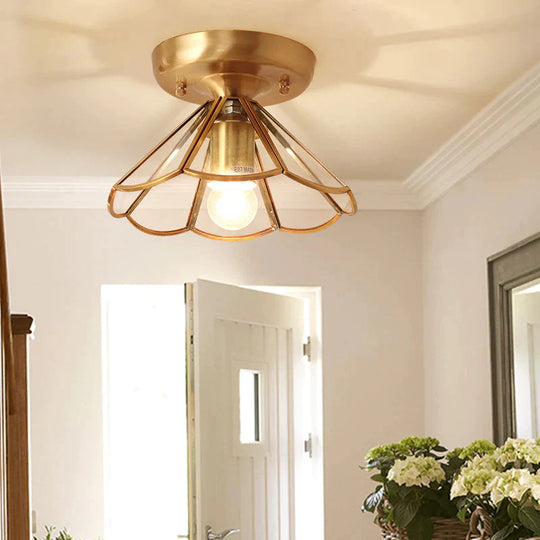 Modern Gateway Lamp Balcony Corridor All Copper Ceiling Lamp