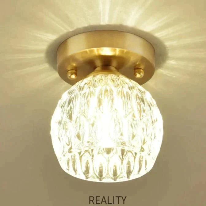 Personalized Crystal Living Room Corridor Lamp Copper Ceiling