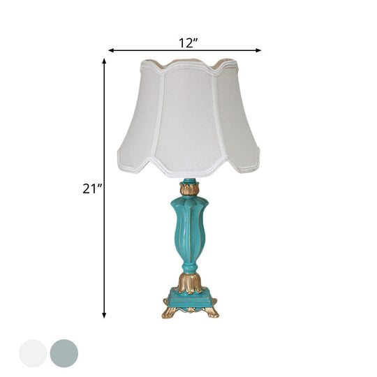 Prudence - White/Blue Table Lamp