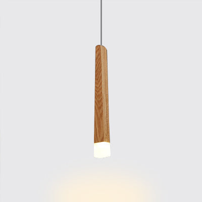 Wooden Led Pendant Light For Dining Room - Matchstick Design With Diffuser Warm/White 1/5/7-Light