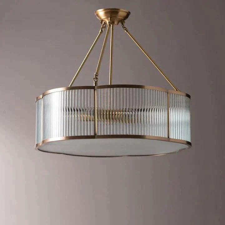 Modern Simple Bedroom Dining Room Light Copper Ceiling Lamp