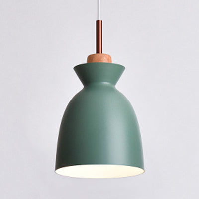 Nordic Style Aluminum Pendant Lamp With Hanging Shade Ideal For Porch Lighting Green / 8