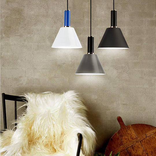 Modern Aluminum Cylinder & Bucket Pendant Light - Sleek Bedside Hanging Lamp