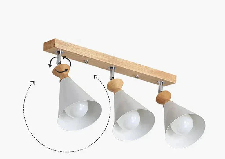 Nordic Creative Restaurant Three-Head Strip Ceiling Lamp