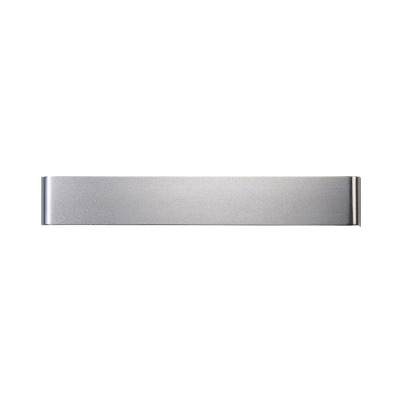 Minimalist Metal Led Rectangle Wall Light In Black/Silver Warm/White Lighting - 6/10 Dia. Living