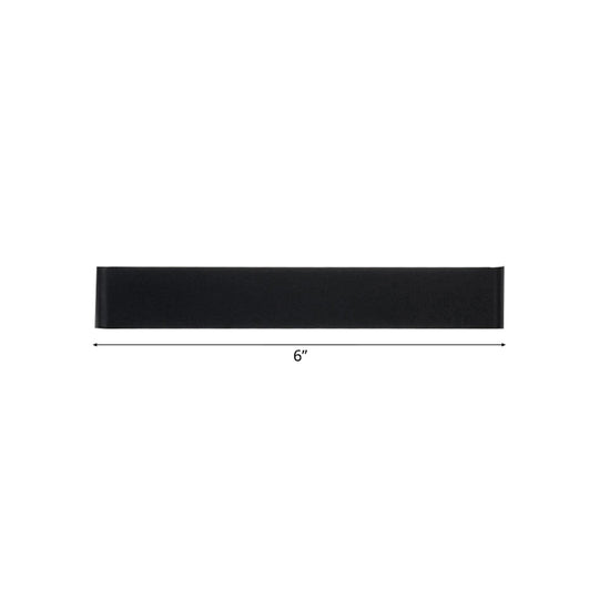 Minimalist Metal Led Rectangle Wall Light In Black/Silver Warm/White Lighting - 6/10 Dia. Living