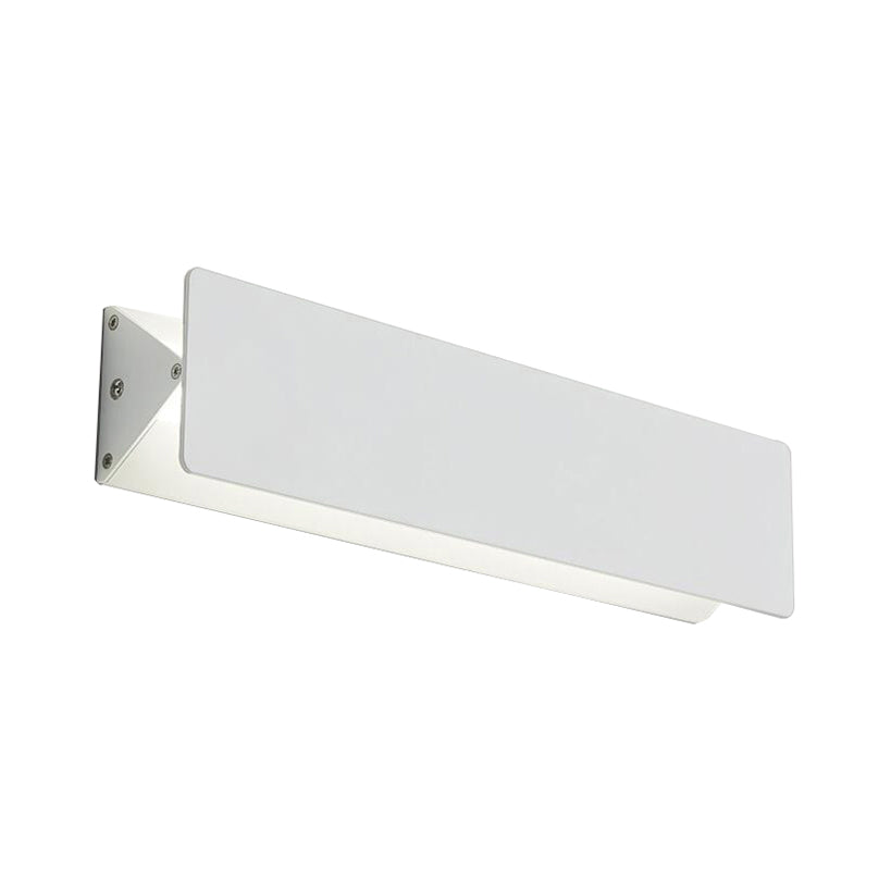 Modernism Style Linear Wall Sconce - Aluminum Led Lamp In White 7/14 Wide