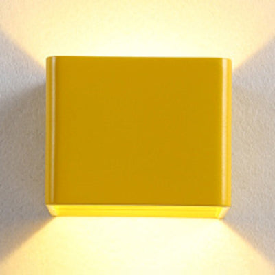 Minimalist Cube Shade Sconce Light - Aluminum Led Wall Mounted With Warm/White Lighting For Living