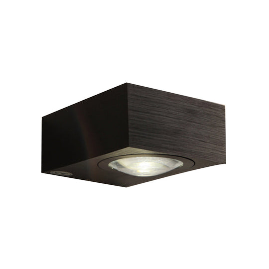 Modern Square Led Sconce Light Fixture For Bedroom Wall - Aluminum Warm/White Black/Silver Black /