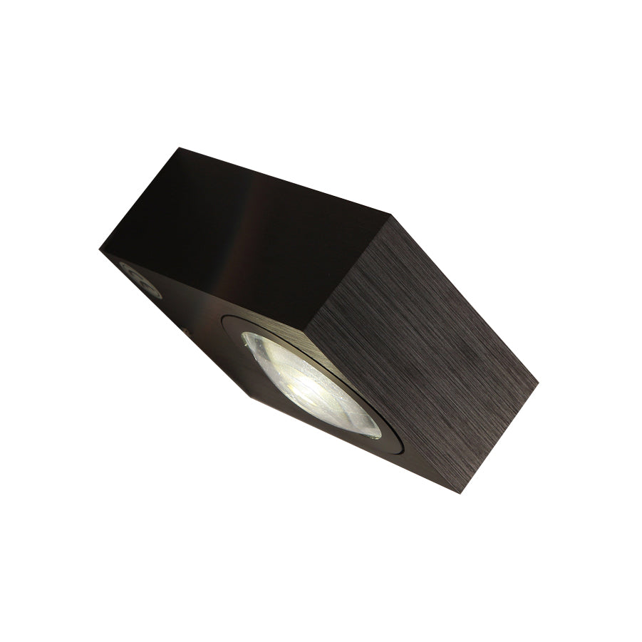 Modern Square Led Sconce Light Fixture For Bedroom Wall - Aluminum Warm/White Black/Silver