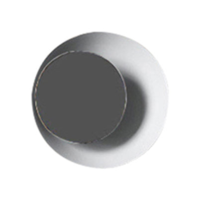 Macaron Led Circle Sconce Light In Black/Grey/Pink - Wall Mount Fixture (10/13 Dia)