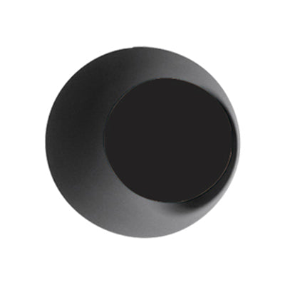 Macaron Led Circle Sconce Light In Black/Grey/Pink - Wall Mount Fixture (10/13 Dia)