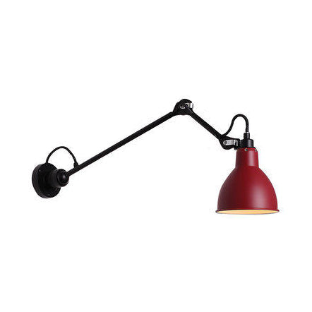 Modern Black/Gray Domed Wall Sconce Light With Adjustable Metallic Arm - 1 Head 23.5+8/16+8 Length