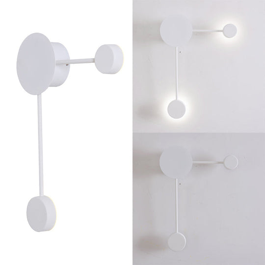 Modern Black/White Sputnik Led Wall Sconce Light Fixture With Acrylic Lamp Shades - 2/3/6 Lights In