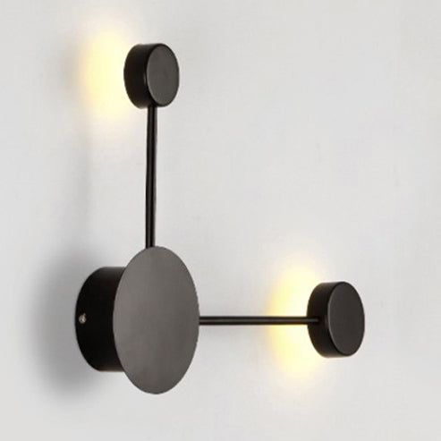 Modern Black/White Sputnik Led Wall Sconce Light Fixture With Acrylic Lamp Shades - 2/3/6 Lights In