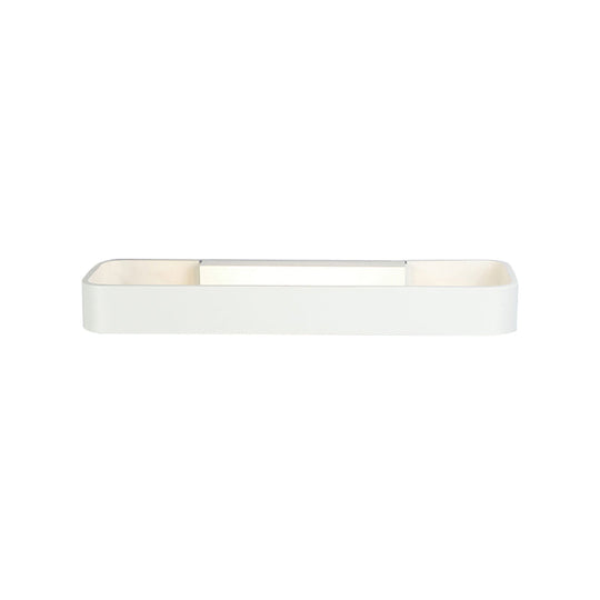 Minimalist Led Wall Sconce: Rectangular Aluminum Fixture 12/16 Diameter Black/White