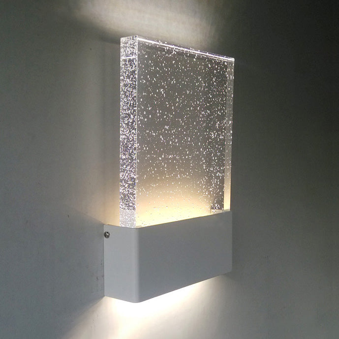 Led Bubble Crystal Sconce: Modern Black/White Wall Light For Living Room Or Hotel