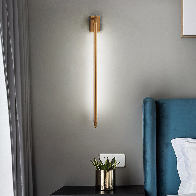 Modern Brass/Black Adjustable Wall Light Fixture - Stylish 1 Sconce For Living Room Brass