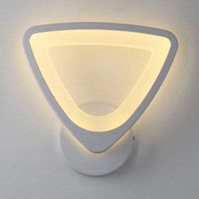 Acrylic Led Wall Sconce Light In Triangle Oval And Teardrop Shapes - Warm Or White