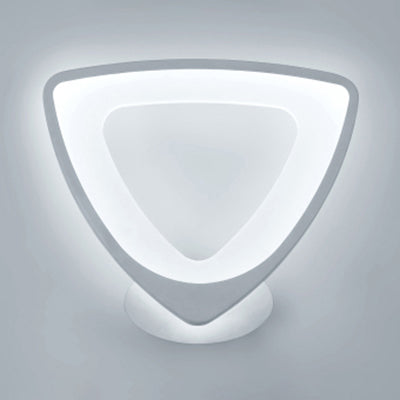 Acrylic Led Wall Sconce Light In Triangle Oval And Teardrop Shapes - Warm Or White