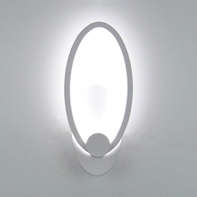 Acrylic Led Wall Sconce Light In Triangle Oval And Teardrop Shapes - Warm Or White /