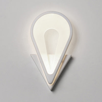 Acrylic Led Wall Sconce Light In Triangle Oval And Teardrop Shapes - Warm Or White /