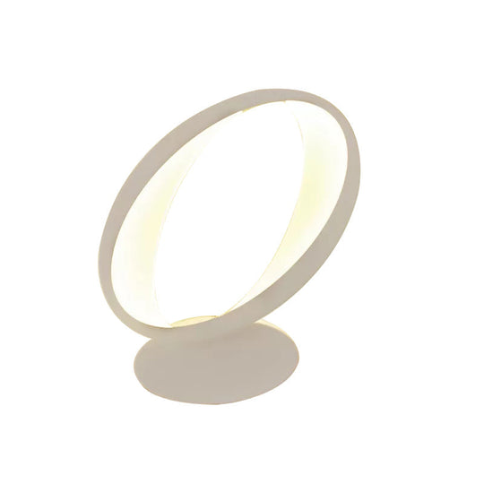 Modern Oval Acrylic Wall Light For Dining Room - White/Warm Sconce