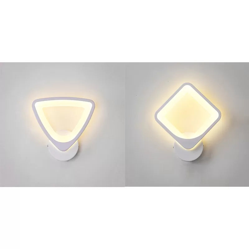 Modern Led Wall Light White Acrylic Sconce For Living Room And Staircase