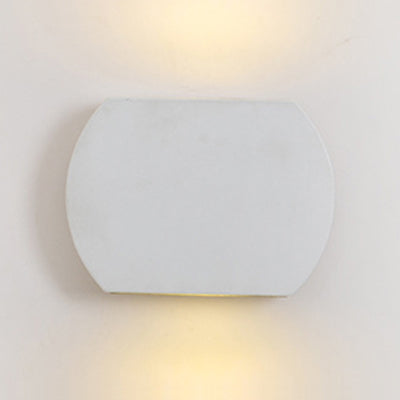 Simple Style Aluminum Oval Wall Mounted Led Light For Corridor - 1.5/2 Wide White Fixture / 2 Warm