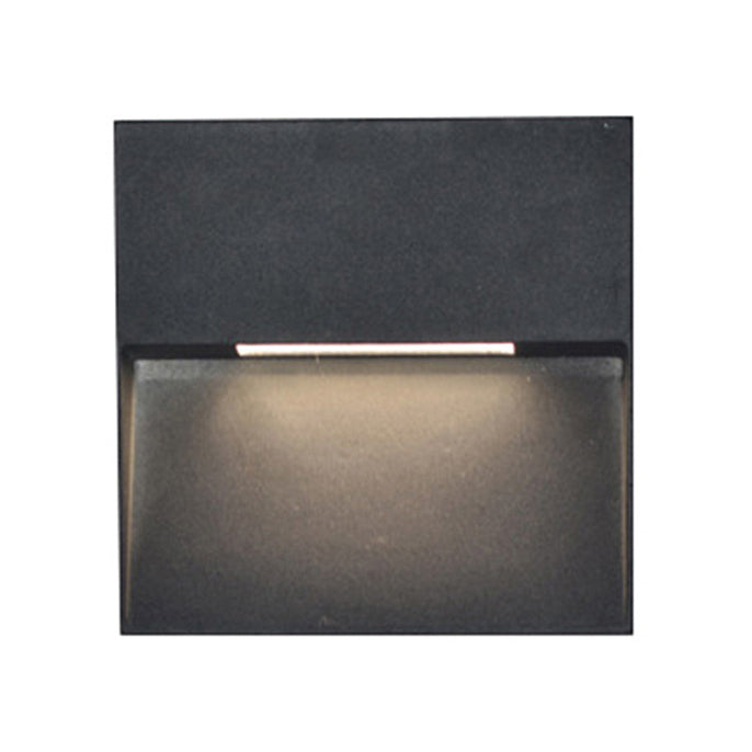 Led Porch Wall Sconce Lamp With Aluminum Shade - Black Lighting In White/Warm Light / Warm Square