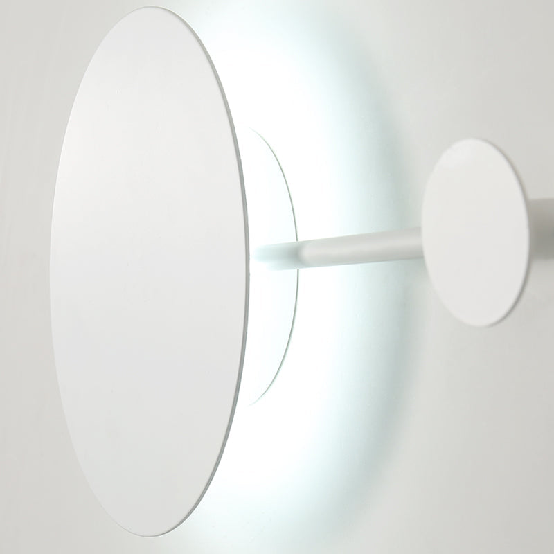 27.5/39 Black/White Round Led Wall Lamp - Simplicity Acrylic Sconce Light Fixture In Warm/White