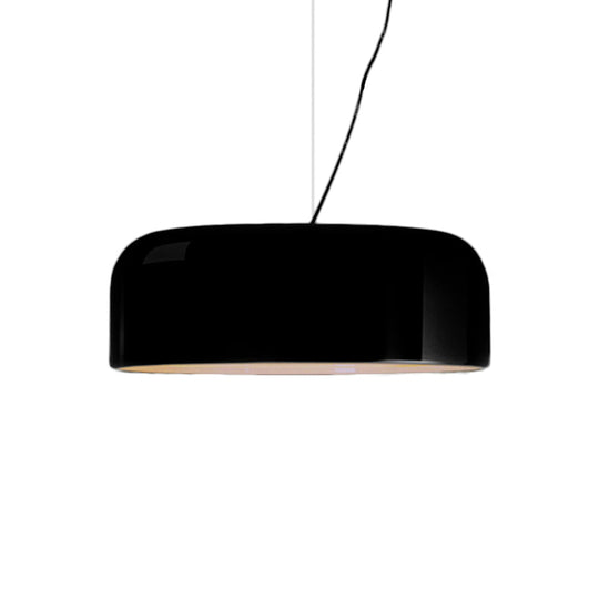 Modern Black/White Dome Hanging Ceiling Light Single Head Metal Pendant Fixture - 14/19/23.5 Wide