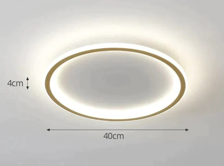 New Simple Bedroom Led Copper Ceiling Lamp