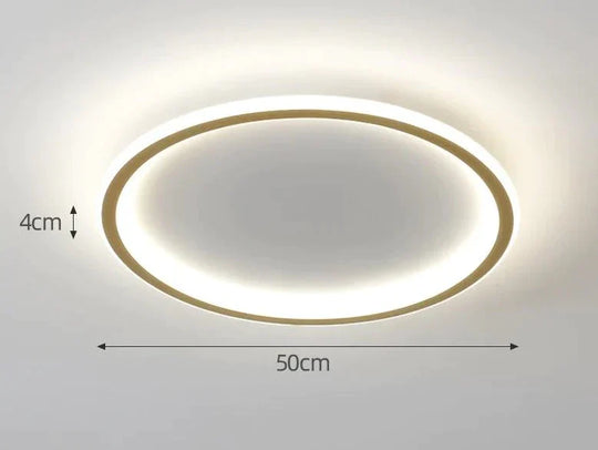 New Simple Bedroom Led Copper Ceiling Lamp